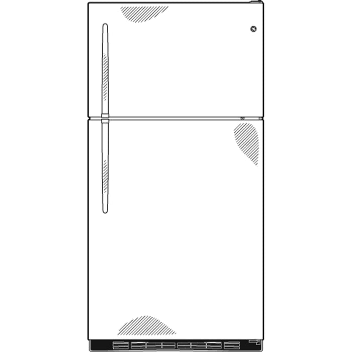 GE® 17.9 Cu. Ft. Stainless Top-Freezer Refrigerator with Internal Dispenser