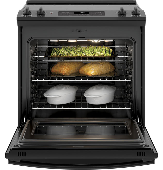 GE® 30" Slide-In Electric Convection Range