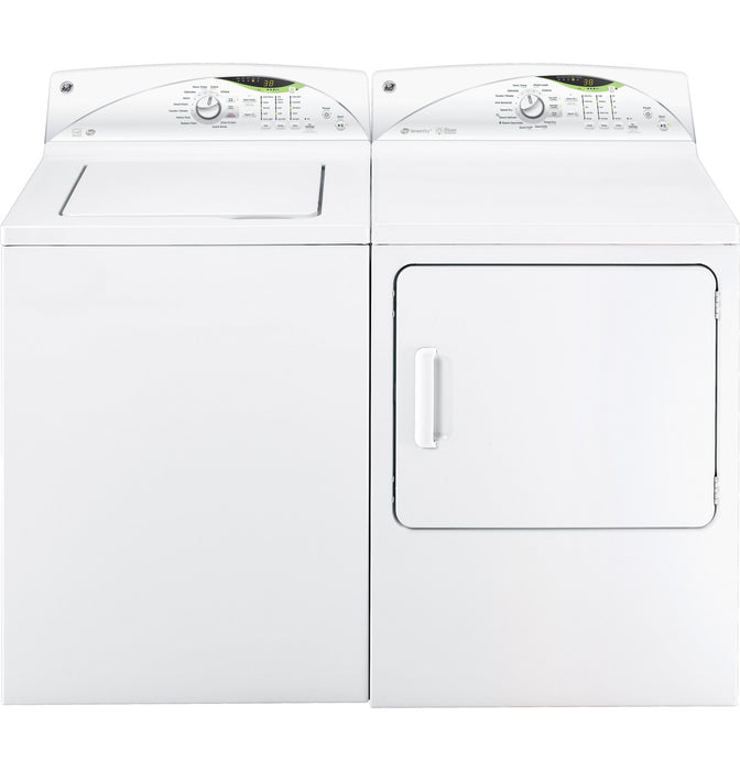 GE® 7.0 cu. ft. stainless steel capacity gas dryer with Steam and HE SensorDry™