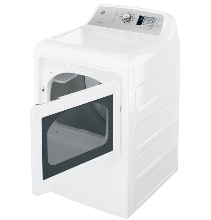 GE® ENERGY STAR® 7.4 cu. ft. Capacity aluminized alloy drum Gas Dryer with Sensor Dry