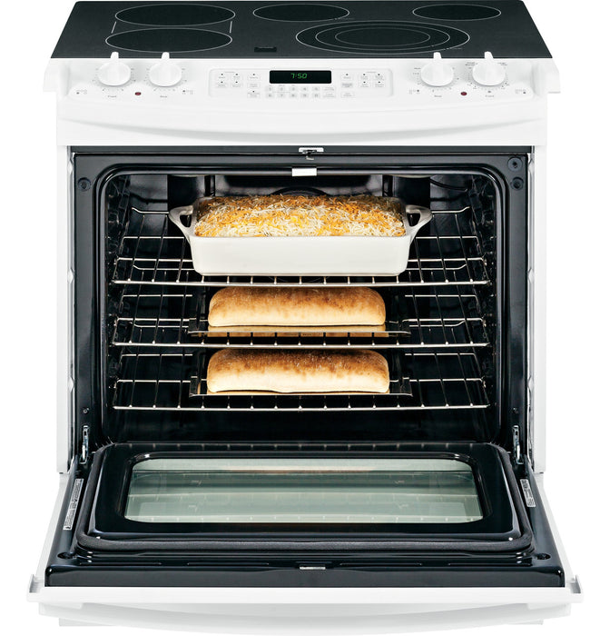 GE® 30" Slide-In Front Control Electric Convection Range