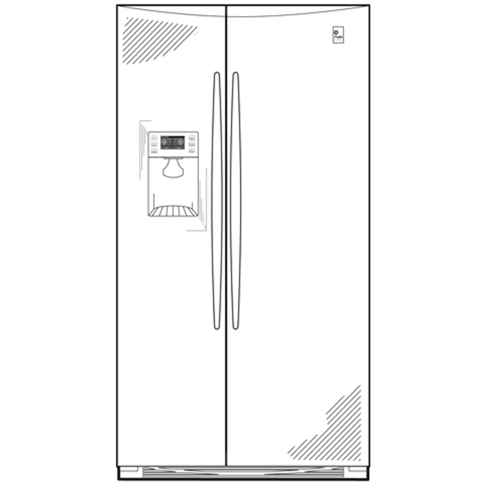 GE Profile™ 25.5 Cu. Ft. Stainless-Wrapped Side-by-Side Refrigerator