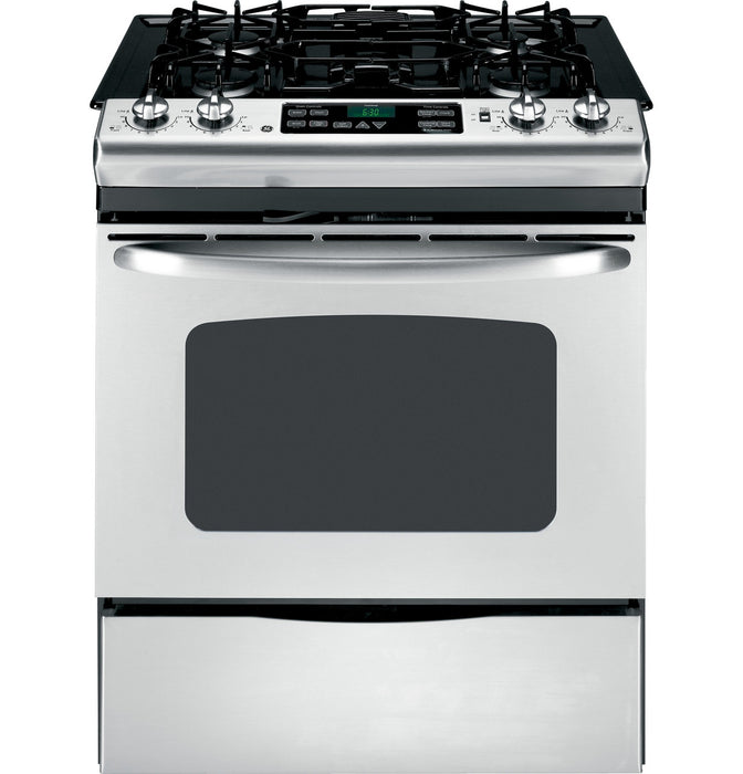 GE® 30" Slide-In Gas Range with Self-Cleaning Oven