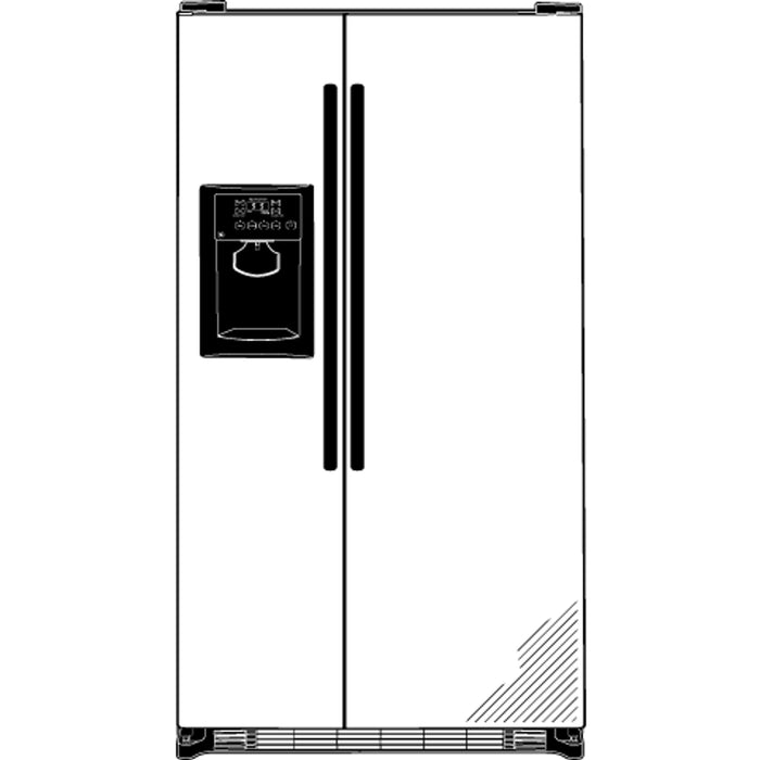 GE® 25.0 Cu. Ft. CleanSteel™ Side-By-Side Refrigerator with Dispenser