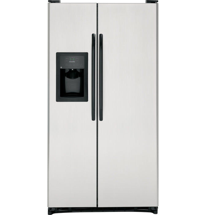 GE® 25.0 Cu. Ft. CleanSteel™ Side-By-Side Refrigerator with Dispenser