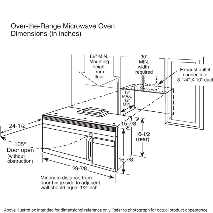 GE Profile Spacemaker® 1.9 Cu. Ft. Over-the-Range Microwave Oven