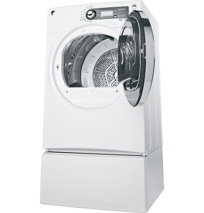 GE® 7.5 cu. ft. capacity frontload dryer with Steam and stainless steel drum