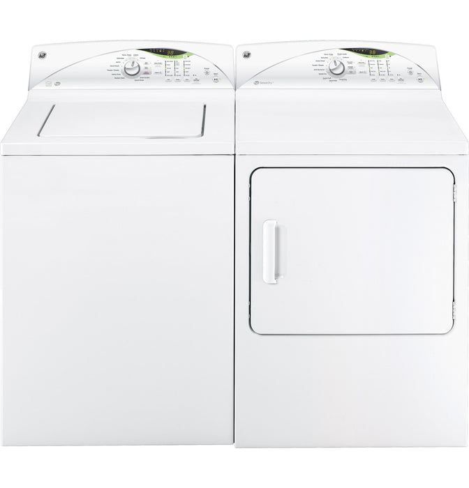 GE® 7.0 cu. ft. stainless steel capacity gas dryer with HE SensorDry™