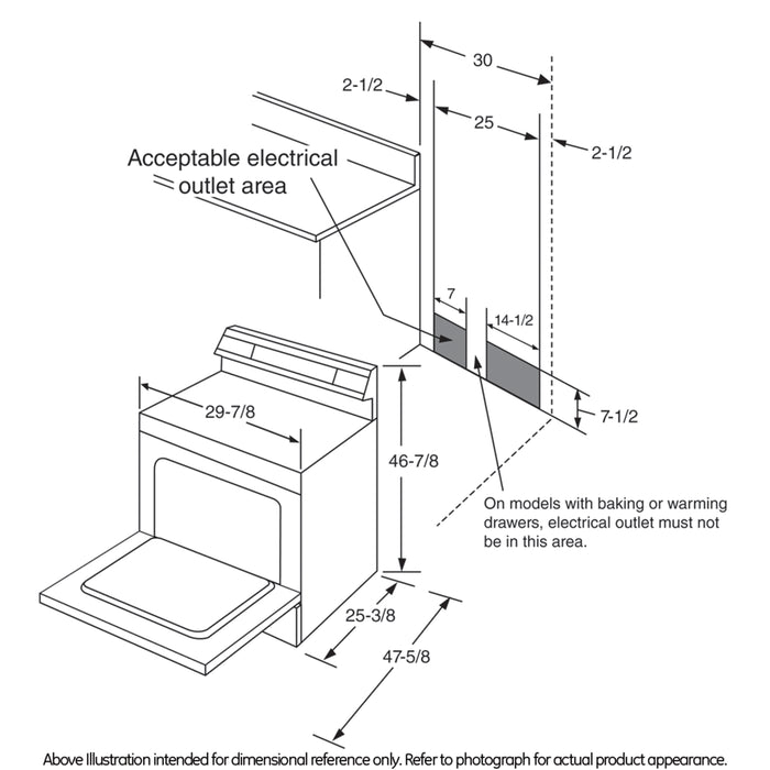 GE® 30" Free-Standing Electric Range with Warming Drawer