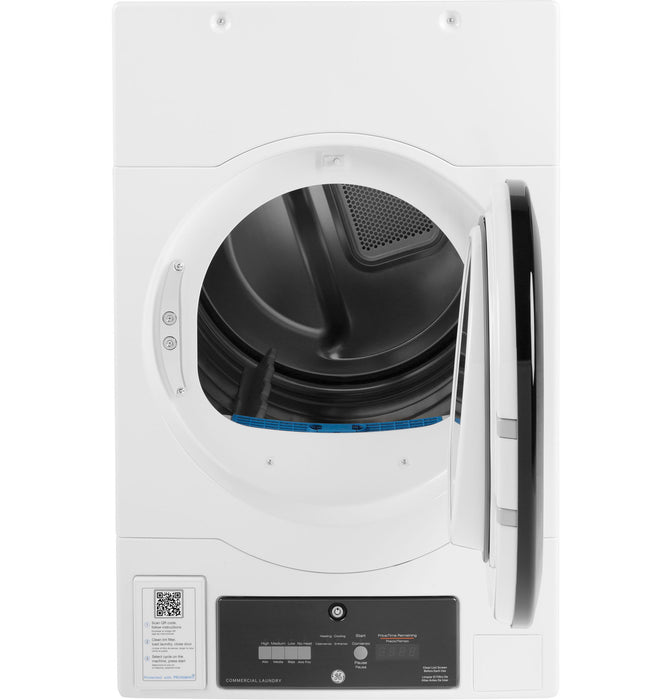 GE® Commercial 7.7 cu. ft. Capacity Electric Dryer with Built-In App-Based Payment System SITE WIFI REQUIRED, Stacked Unit