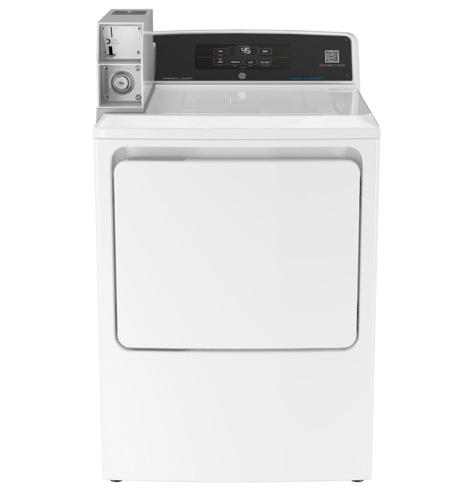 GE® 7.4 cu. ft. Capacity Gas Dryer with Built-In App Payment System SITE WIFI REQUIRED Optional Coin Drop, Front Serviceability, 5-Year Warranty