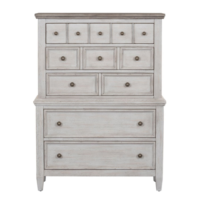Heartland - King Opt Panel Bed, Dresser & Mirror, Chest, Night Stand