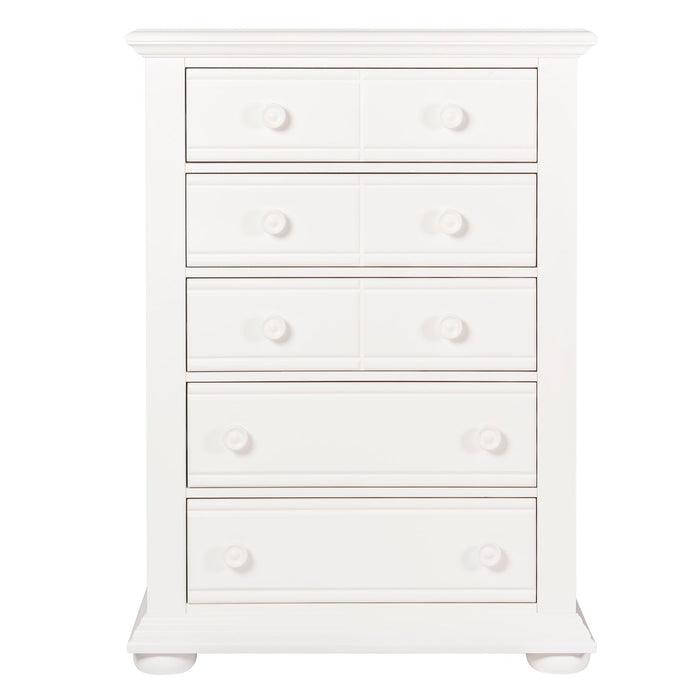 Summer House I - King Panel Bed, Dresser & Mirror, Chest, Night Stand