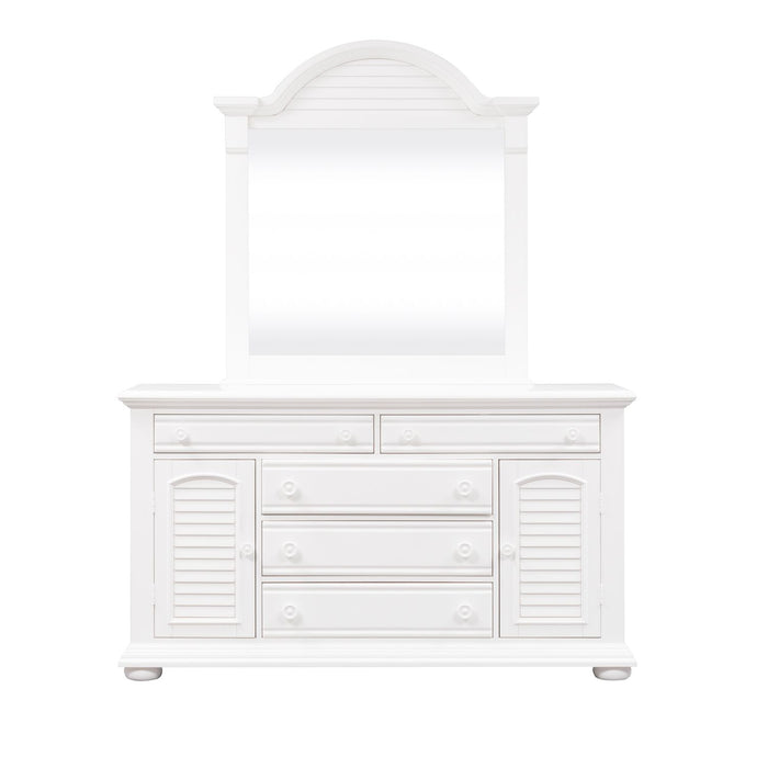 Summer House I - King Panel Bed, Dresser & Mirror, Chest, Night Stand