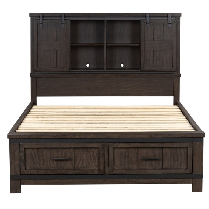 Thornwood Hills - King Bookcase Bed, Dresser & Mirror, Chest, Night Stand