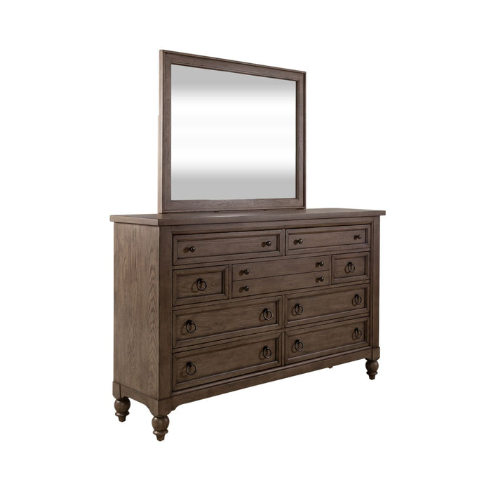 Americana Farmhouse - King Shelter Bed, Dresser & Mirror, Chest, Night Stand