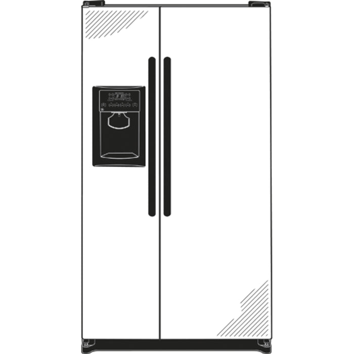 GE® ENERGY STAR® 25.3 Cu. Ft. CleanSteel™ Side-By-Side Refrigerator with Dispenser