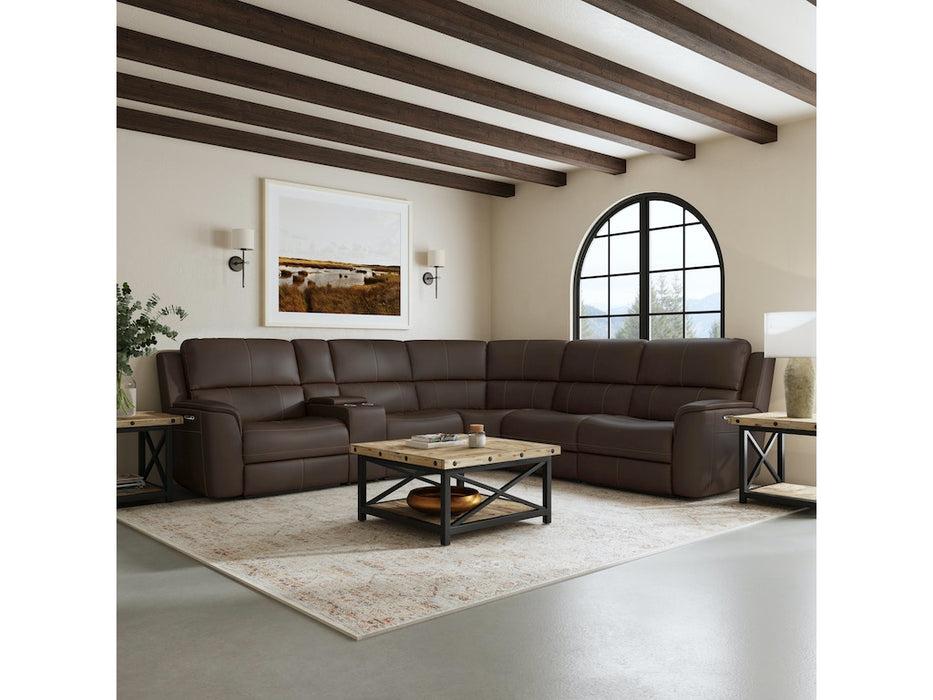 Henry Power Reclining Sectional with Power Headrests and Lumbar