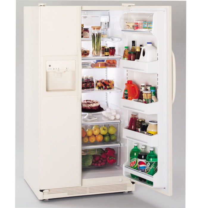 GE® 25.6 Cu. Ft. Side-by-Side Refrigerator with Dispenser and Water by Culligan