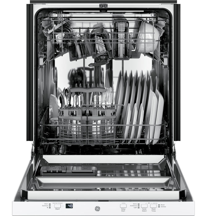 GE® ENERGY STAR® ADA Compliant Stainless Steel Interior Dishwasher with Sanitize Cycle
