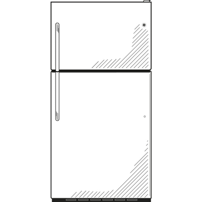 GE® 17.9 Cu. Ft. Stainless Top-Freezer Refrigerator