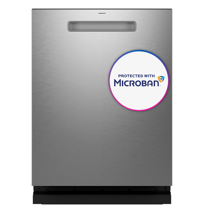 GE Profile™ ENERGY STAR® Fingerprint Resistant Top Control Stainless Interior Dishwasher with Microban™ Antimicrobial Protection with Sanitize Cycle